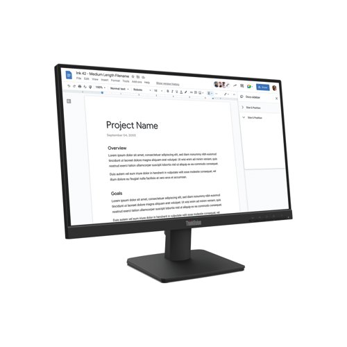 LEN43953 | Experience clear content with 99% sRGB color space coverage and 1300:1 contrast ratio with this Lenovo monitor. Enjoy a smooth working experience with the 100Hz high refresh rate, which can be manually adjusted to 48 Hz to further match your workflow. Get work done without suffering from any eye fatigue, leveraging the monitor’s low blue light hardware and flicker-free technology, which guarantees reduced blue light emissions without color distortion.