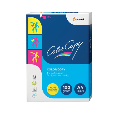 Designed to provide quality colour laser copies, Color Copy White 100gsm A4 Paper is the perfect paper for home and office. Ensuring that inks don't mix to provide you with a level of colour separation and clarity that cannot be beaten, this paper is designed for precision use. Whether you are creating posters, flyers or leaflets, this paper will ensure that the results are vibrant and eye-catching.