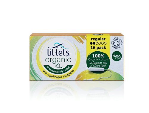 Lil-Lets Organic Non-Applicator Tampons Regular x16 (Pack of 12) 90ORGREG16 | Premier FMCG