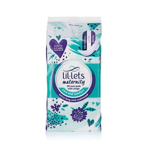 Lil-Lets Maternity Maxi Pads 10 Pads Pack of 3 94MAT10-1