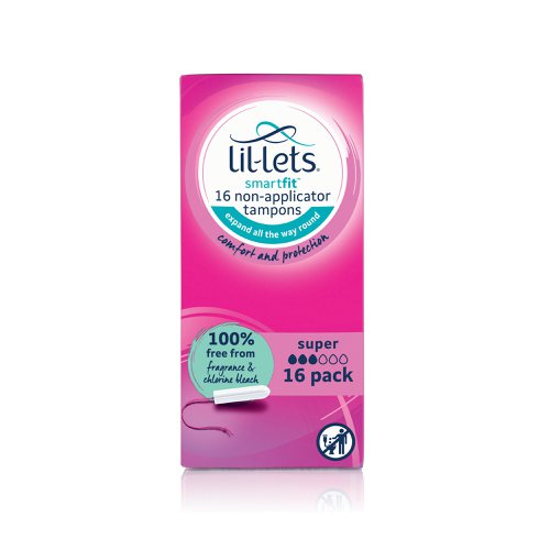 Lil-Lets Non-Applicator Tampons Super x16 (Pack of 6) 8210498P | Premier FMCG