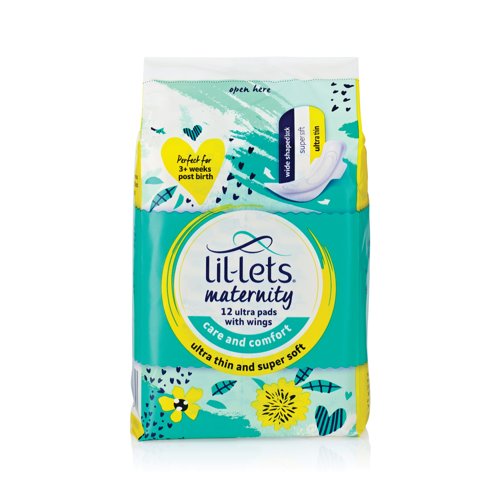 Lil-Lets Sanitary Maternity Ultra 12 Pads Pack of 3 94MATU12