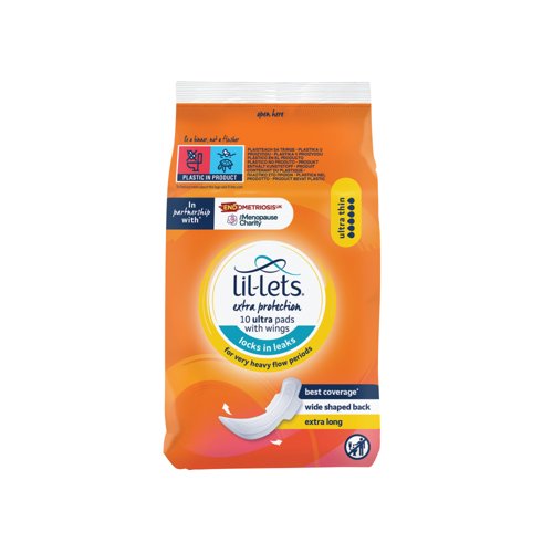 Lil-Lets Sanitary Extra Protection Ultra 10 Pads Pack of 3 94EPU10SRP