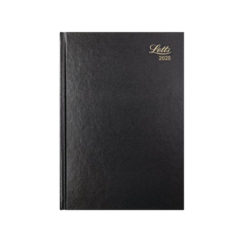 Letts A4 Business Diary Week To View Black 2025 LT31ZBK25