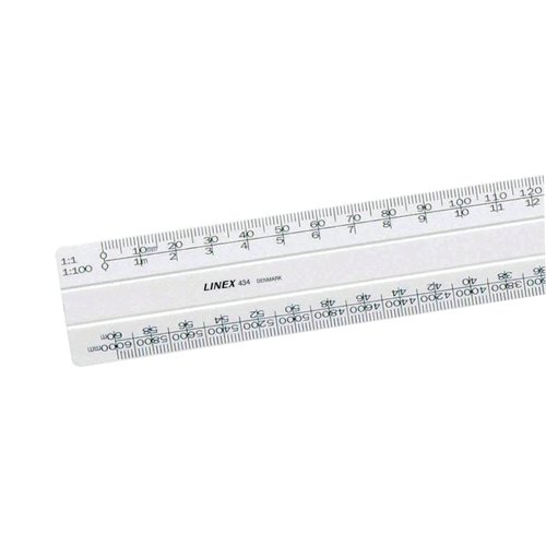 White 30cm Linex Flat Scale Ruler 1:1-500 (Comes with colour coded inserts for ease of use) LXH 433 | Hamelin