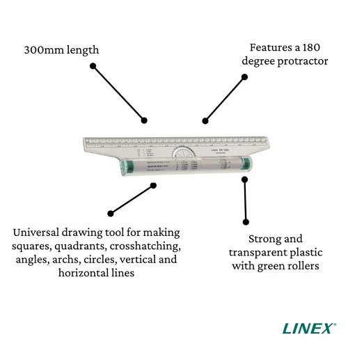 Linex Rolling Ruler 300mm 100411018