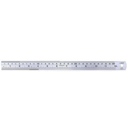 Linex Heavy Duty Ruler 30cm Stainless Steel LXESL30 | Hamelin