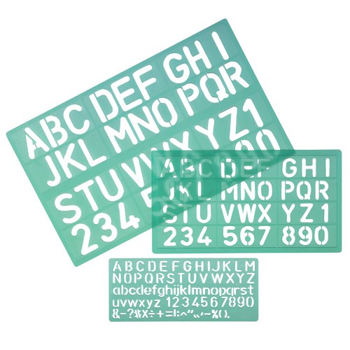 Linex Lettering Stencil Set 10/20/30mm (Pack of 3) LXG8500S | Hamelin