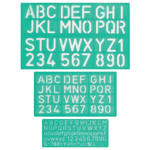 Linex Lettering Stencil Set 10/20/30mm (Pack of 3) LXG8500S | Hamelin