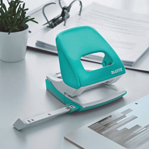 Leitz NeXXt WOW Metal Office Hole Punch 30 sheets Ice Blue 50081051 | ACCO Brands