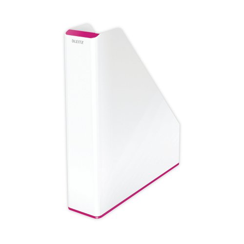 Leitz WOW Magazine File Dual Colour White/Pink 53621023 | ACCO Brands