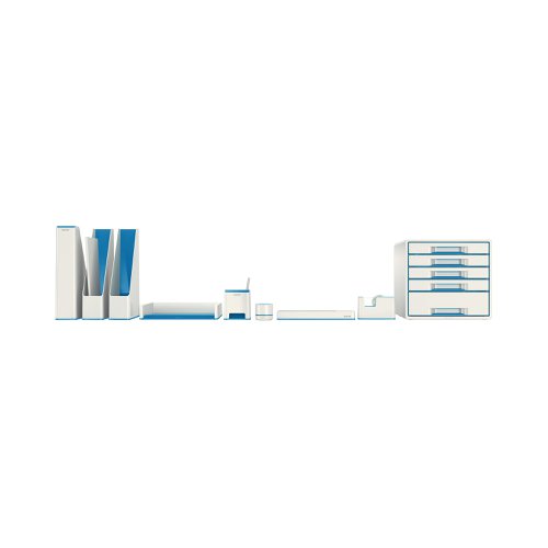 Leitz WOW Tape Dispenser White/Blue 53641036