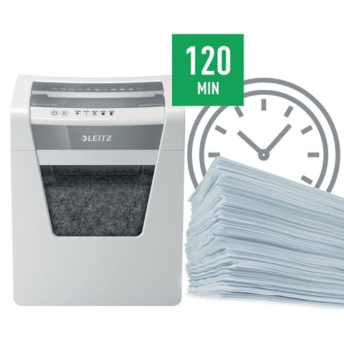 Leitz IQ Office Micro-Cut Paper Shredder Security P-5 White 80021000