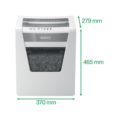 Leitz IQ Office Cross-Cut Paper Shredder Security P-4 White 80031000