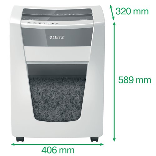 Leitz IQ Office Pro Cross-Cut Paper Shredder P-4 White 80061000