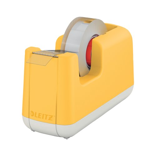 Leitz Cosy Tape Dispenser with Tape Heavy Base Warm Yellow 53670019