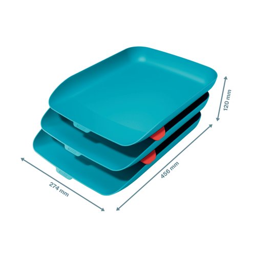Leitz Cosy Letter Tray A4 Calm Blue (Pack of 3) 53582061