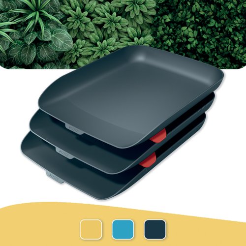 Leitz Cosy Letter Tray A4 Velvet Grey (Pack of 3) 53582089