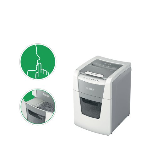 Leitz IQ Autofeed Office 100 Micro-Cut P-5 Shredder White 80121000