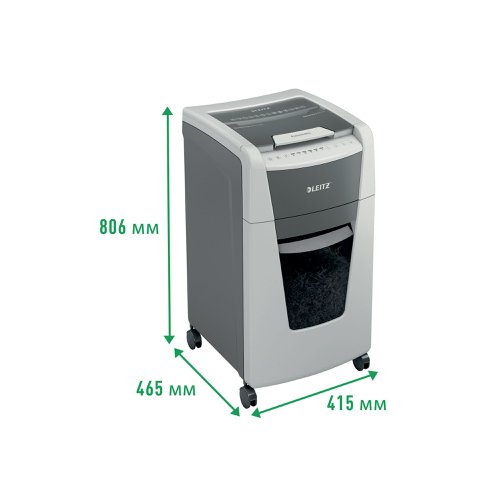 Leitz IQ Autofeed Office 300 Cross-Cut P-4 Shredder White 80151000