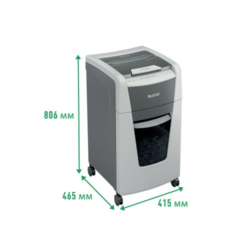 Leitz IQ Autofeed Office 300 Micro-Cut P-5 Shredder White 80161000