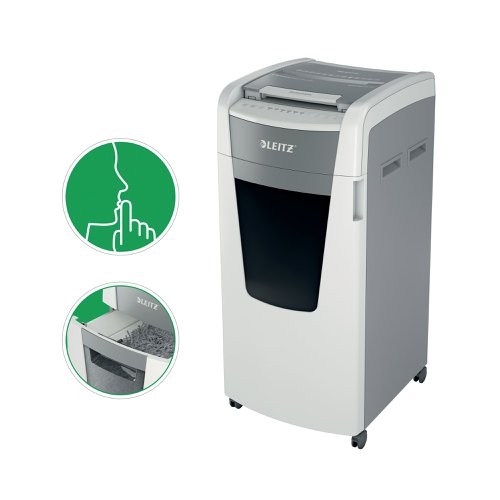 Leitz IQ Autofeed Office Pro 600 Cross-Cut P-4 Shredder White 80171000