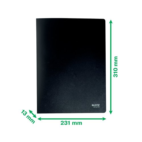 Leitz Recycle Display Book 20 Pocket A4 Black 46760095 Display Books LZ12799