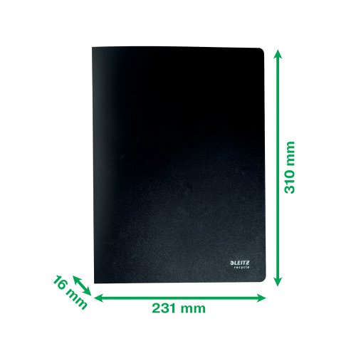 Leitz Recycle Display Book 40 Pocket A4 Black 46770095 Display Books LZ12800