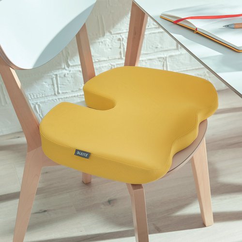 Leitz Ergo Cosy Seat Cushion 355x455x75mm Warm Yellow 52840019