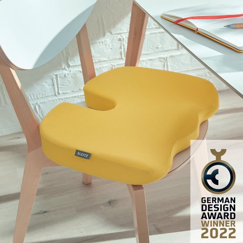 Leitz Ergo Cosy Seat Cushion 355x455x75mm Warm Yellow 52840019 | ACCO Brands