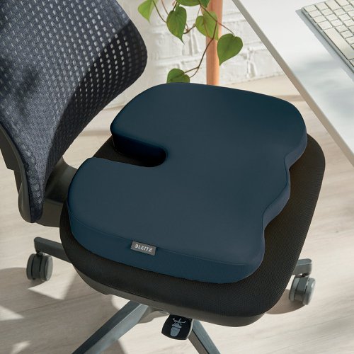 Leitz Ergo Cosy Seat Cushion 355x455x75mm Velvet Grey 52840089