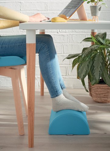 Leitz Ergo Cosy Foot Rest 260x405x140mm Calm Blue 53710061 | ACCO Brands