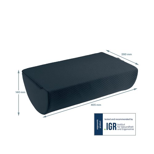 Leitz Ergo Cosy Foot Rest 260x405x140mm Velvet Grey 53710089 | ACCO Brands