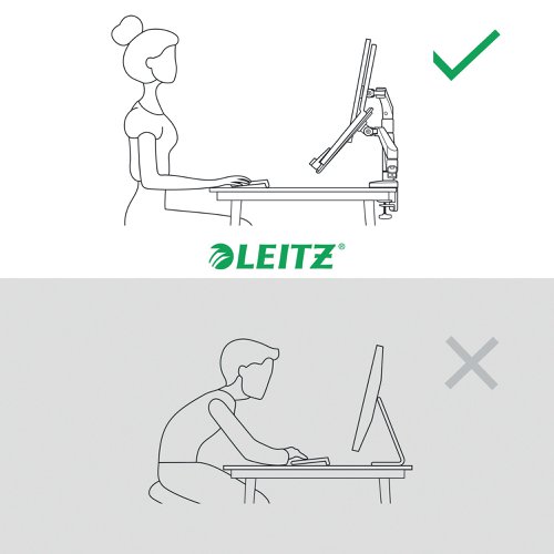 Leitz Ergo Dual Monitor and Laptop Arm Dark Grey 65380089 | ACCO Brands