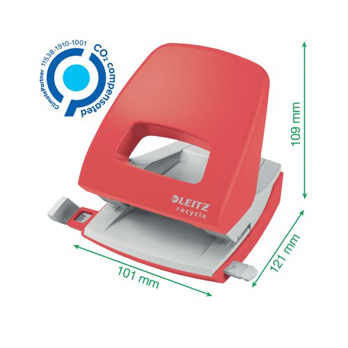 Leitz Recycle NeXXt Hole Punch 30 Sheets Red 50030025 | ACCO Brands