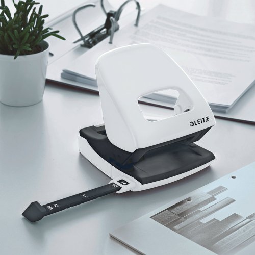 Leitz NeXXt WOW Metal Office Hole Punch Pearl White 50081001 | ACCO Brands