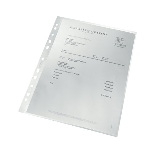 Leitz Pocket Recycled PP 100 micron A4 Clear (25 Pack) 47913003