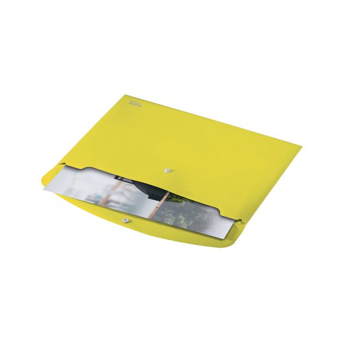 Leitz Recycle Document Wallet Plastic A4 Yellow (Pack of 10) 46780015 | LZ61099 | ACCO Brands