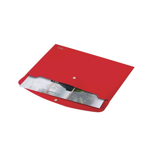 Leitz Recycle Document Wallet Plastic A4 Red (Pack of 10) 46780025 | LZ61100 | ACCO Brands