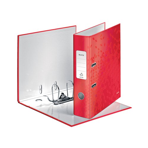 Leitz WOW Lever Arch File A4 80mm Red (Pack of 10) 10050026