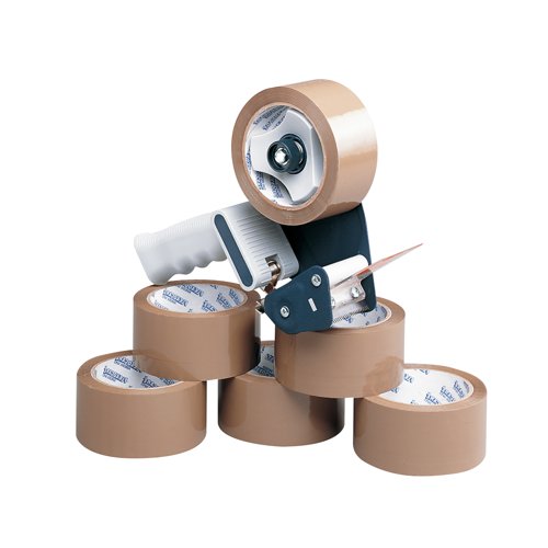 Tape Dispenser With 6 Rolls Polypropylene Tape 50mmx66m (6 Pack) 9761Bdp01