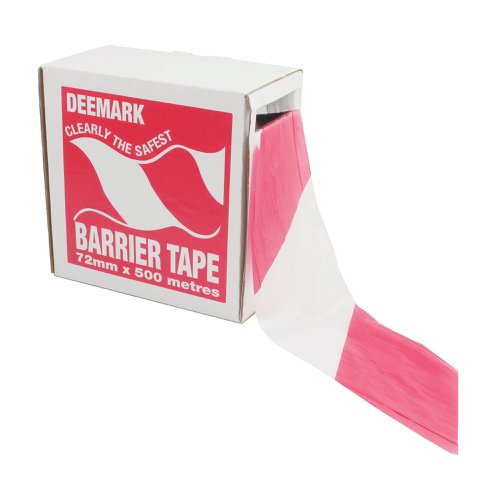 Flexocare Polythene Barrier Tape 72mmx500m Red/White 7101001 Demarcation Barriers MA99947