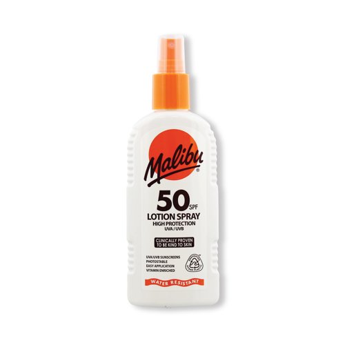 Malibu SPF 50 Sun Lotion Spray 200ml SUMAL141