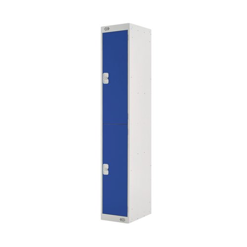 Two Compartment Locker 300x300x1800mm Blue Door MC00007