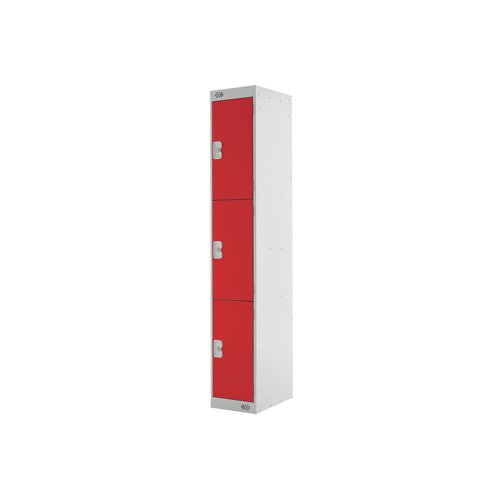 Three Compartment Locker 300x300x1800mm Red Door MC00017 | 