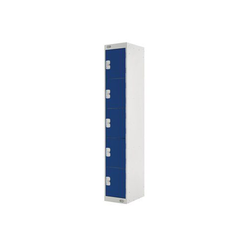 Five Compartment Locker 300x300x1800mm Blue Door MC00025