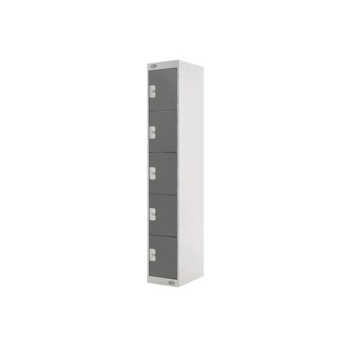 Five Compartment Locker 300x300x1800mm Dark Grey Door MC00027