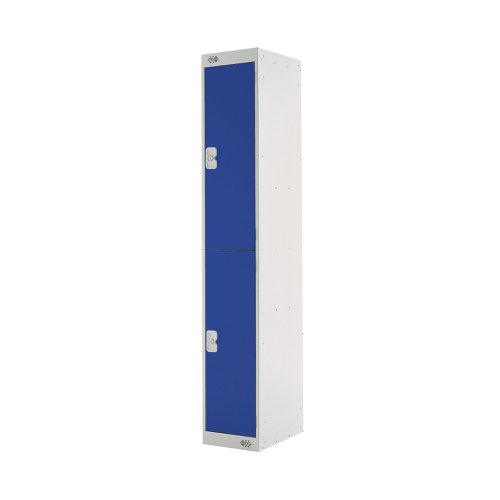 Two Compartment Locker 300x450x1800mm Blue Door MC00043