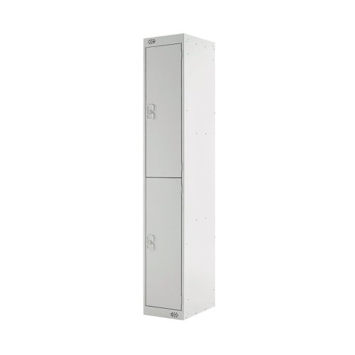 Two Compartment Locker 300x450x1800mm Light Grey Door MC00044