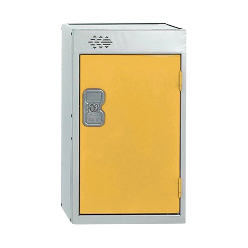 One Compartment Quarto Locker 300x300x511mm Yellow Door MC00078